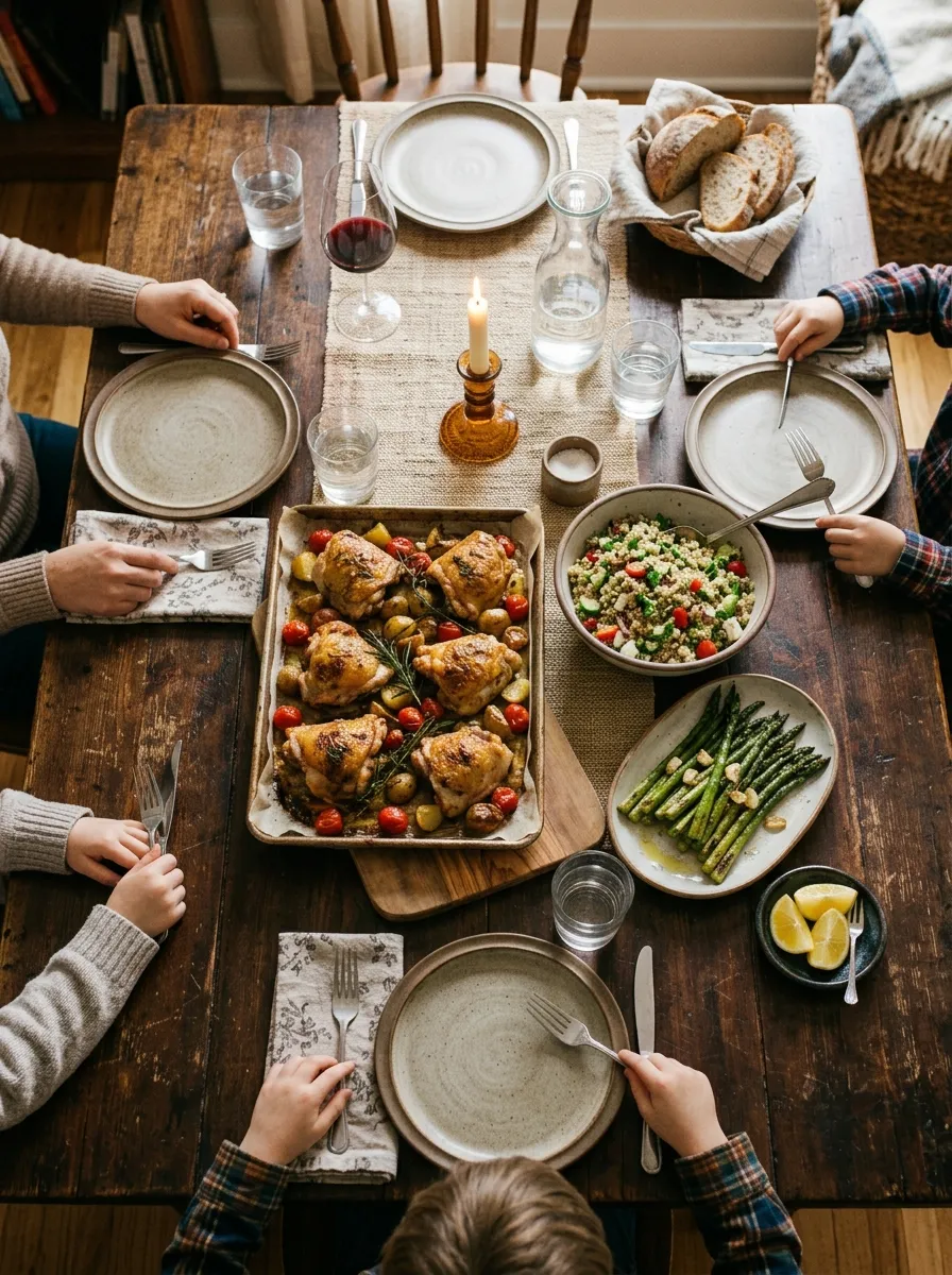 cozy family dinner