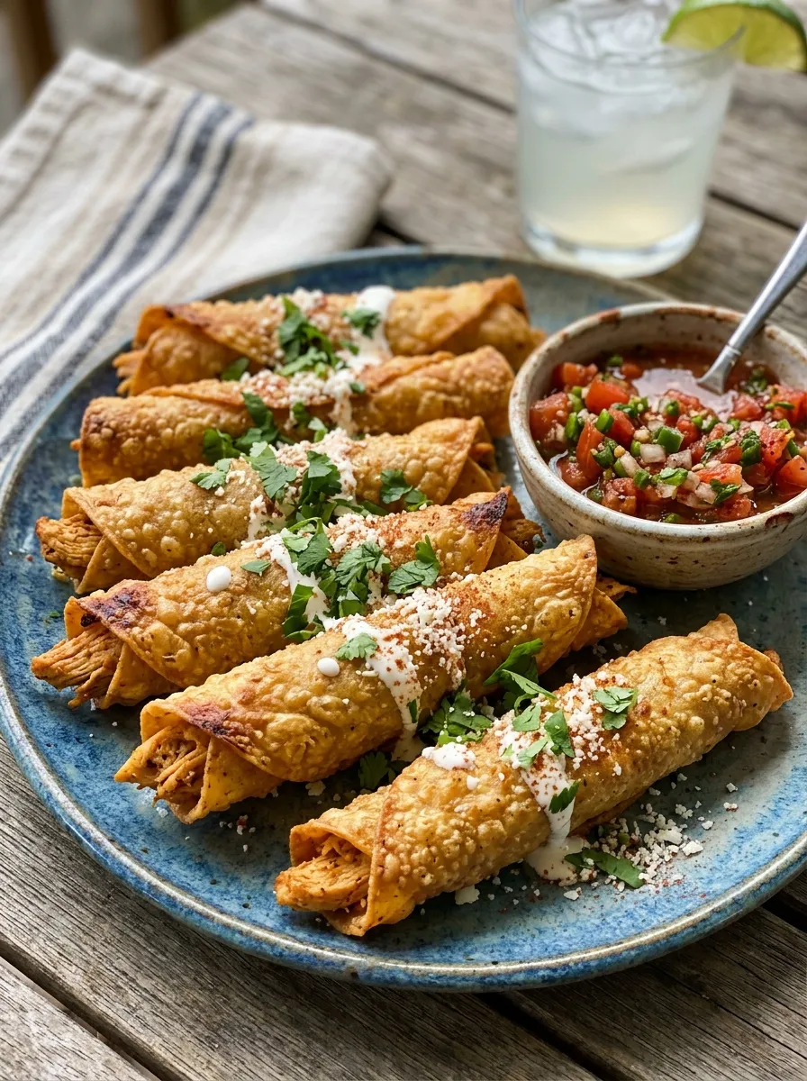 Air Fryer Chicken Taquitos