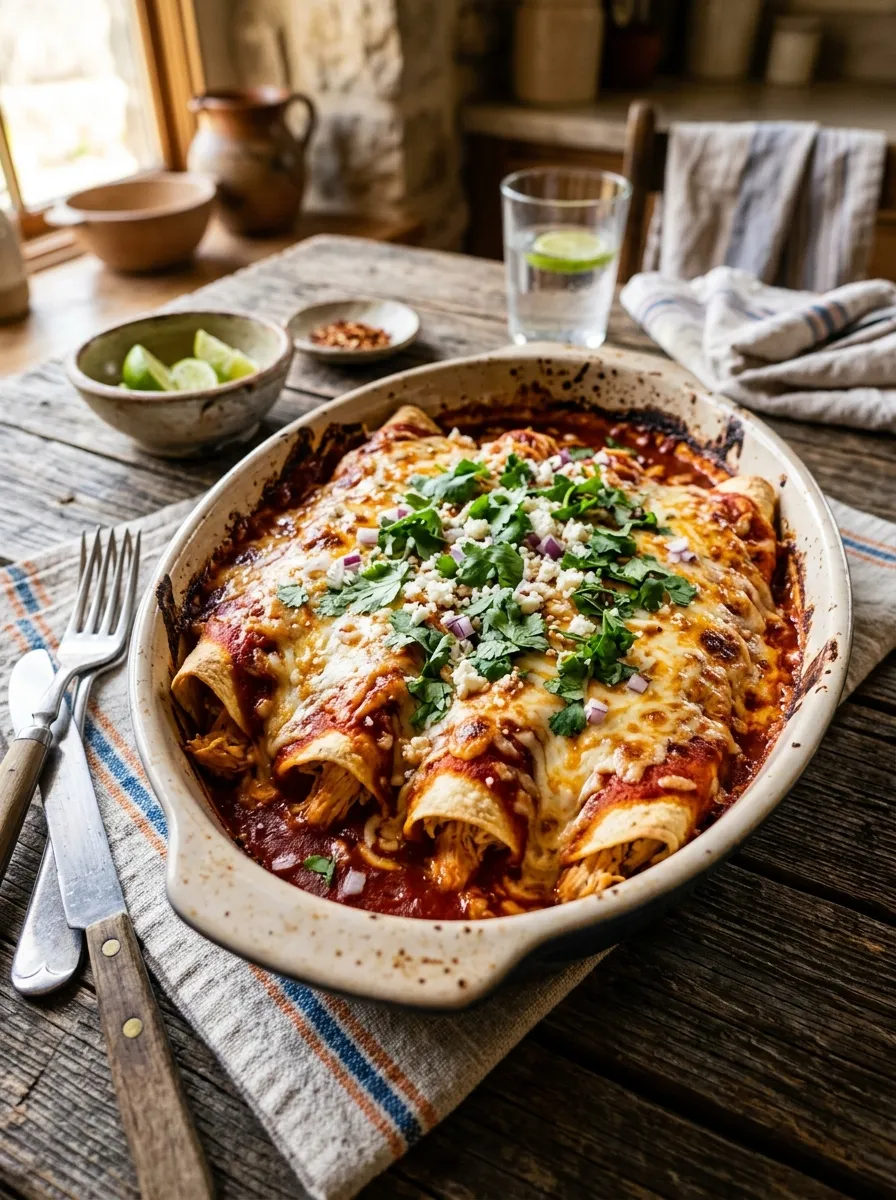 Black Bean Sweet Potato Enchiladas