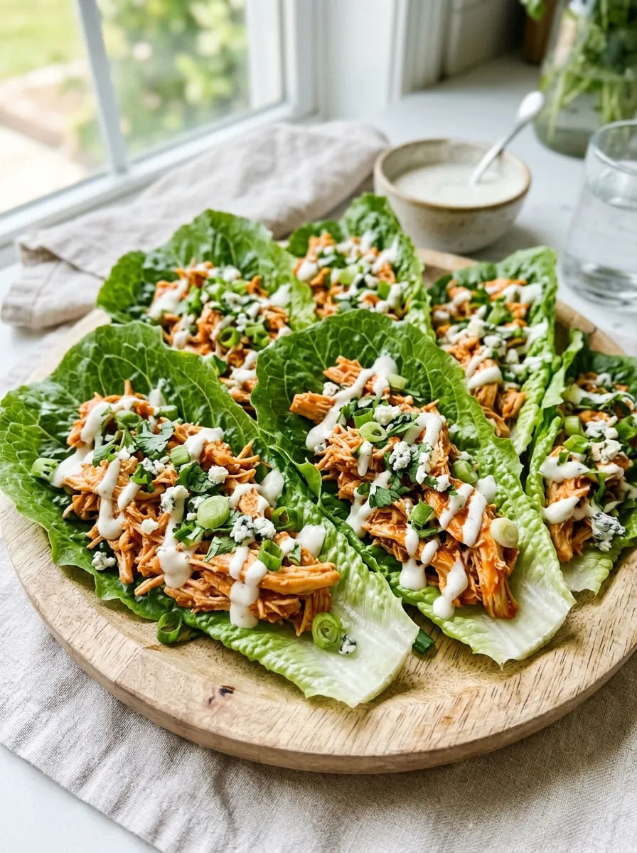 Buffalo Chicken Lettuce Wraps