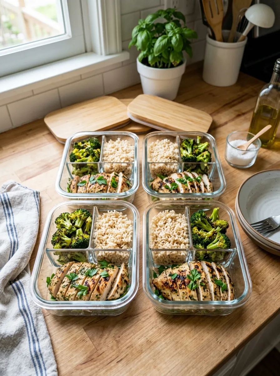 Chicken and Rice Meal Prep Bowls
