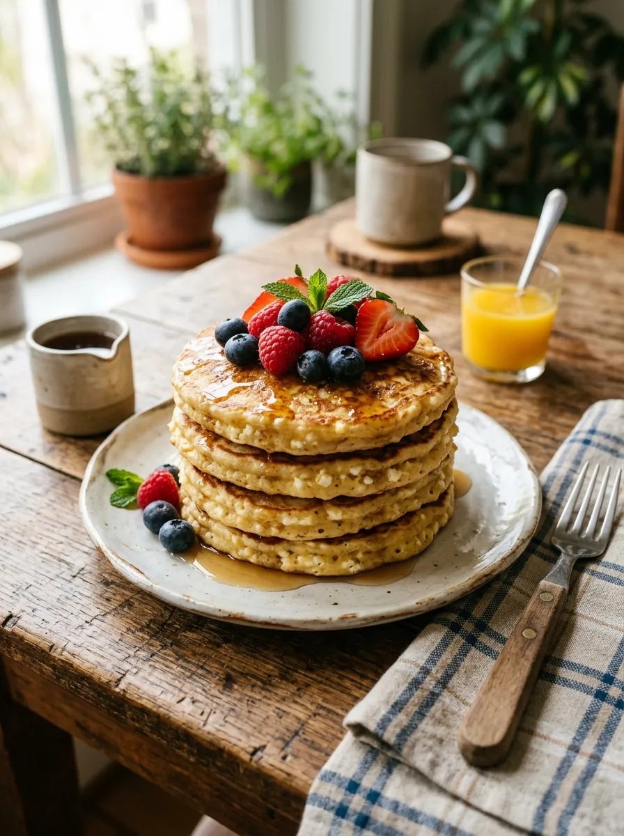 Cottage Cheese Protein Pancakes