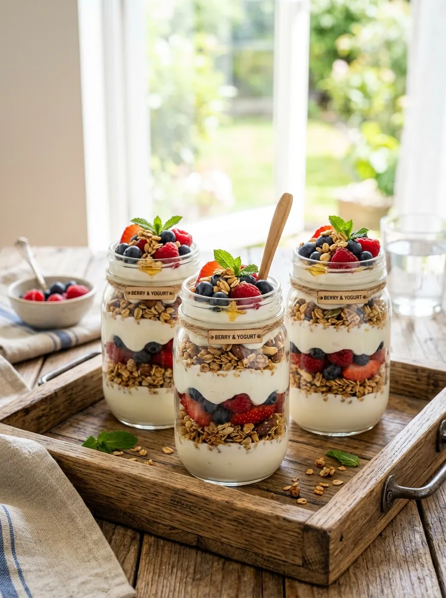 Greek Yogurt Parfait Jars