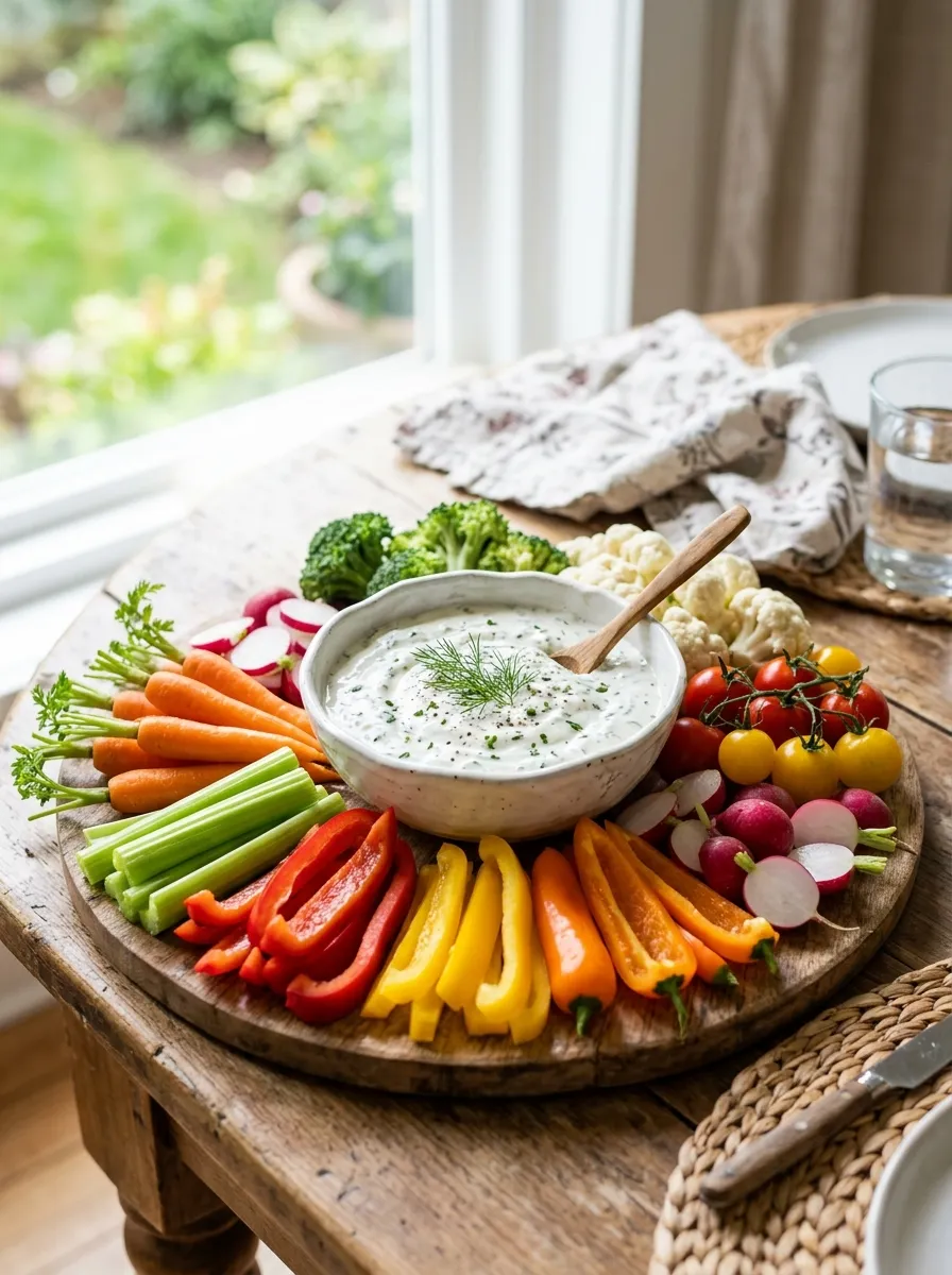 Greek Yogurt Ranch Dip with Veggies