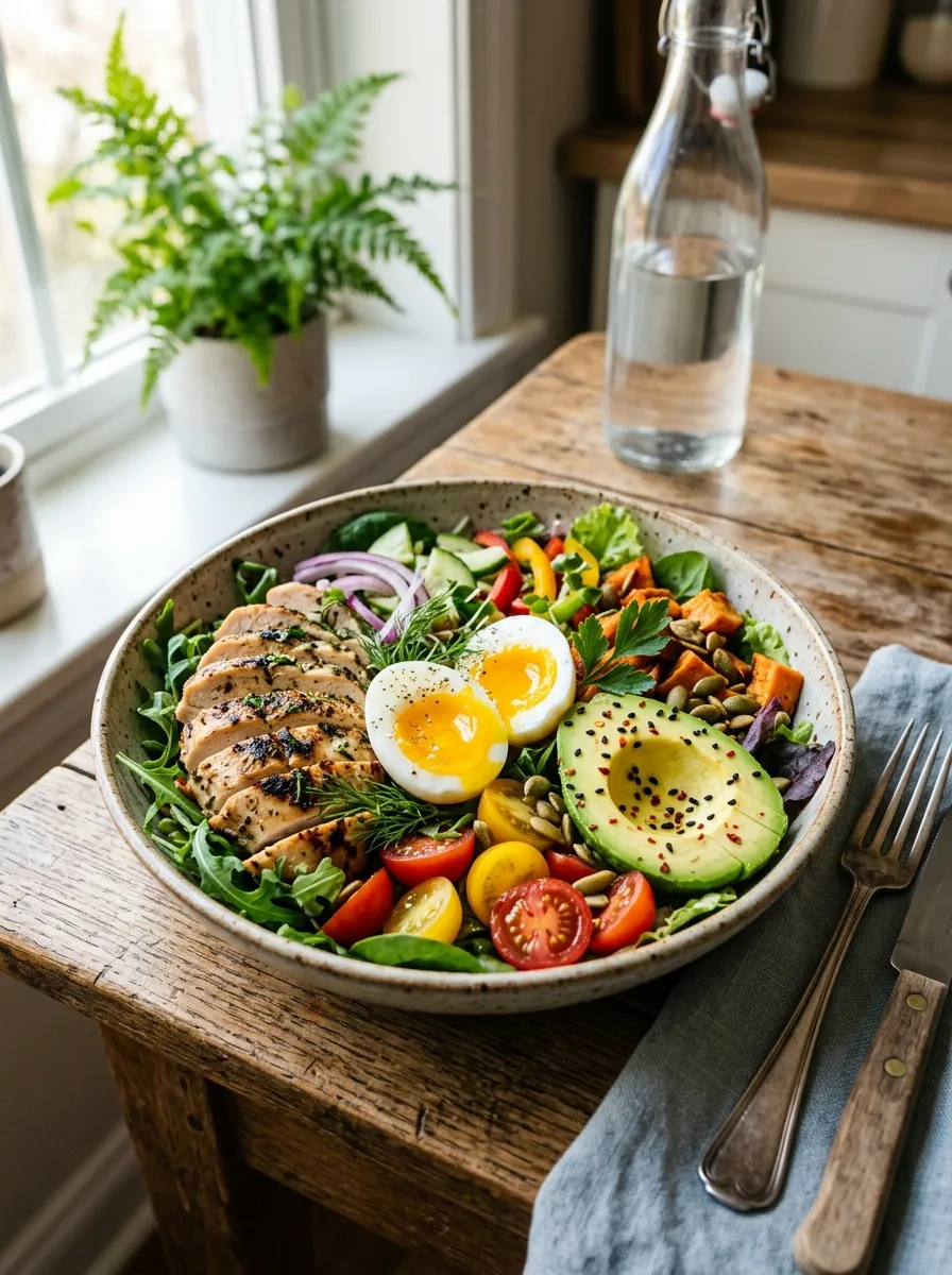 High Protein Breakfast Salad