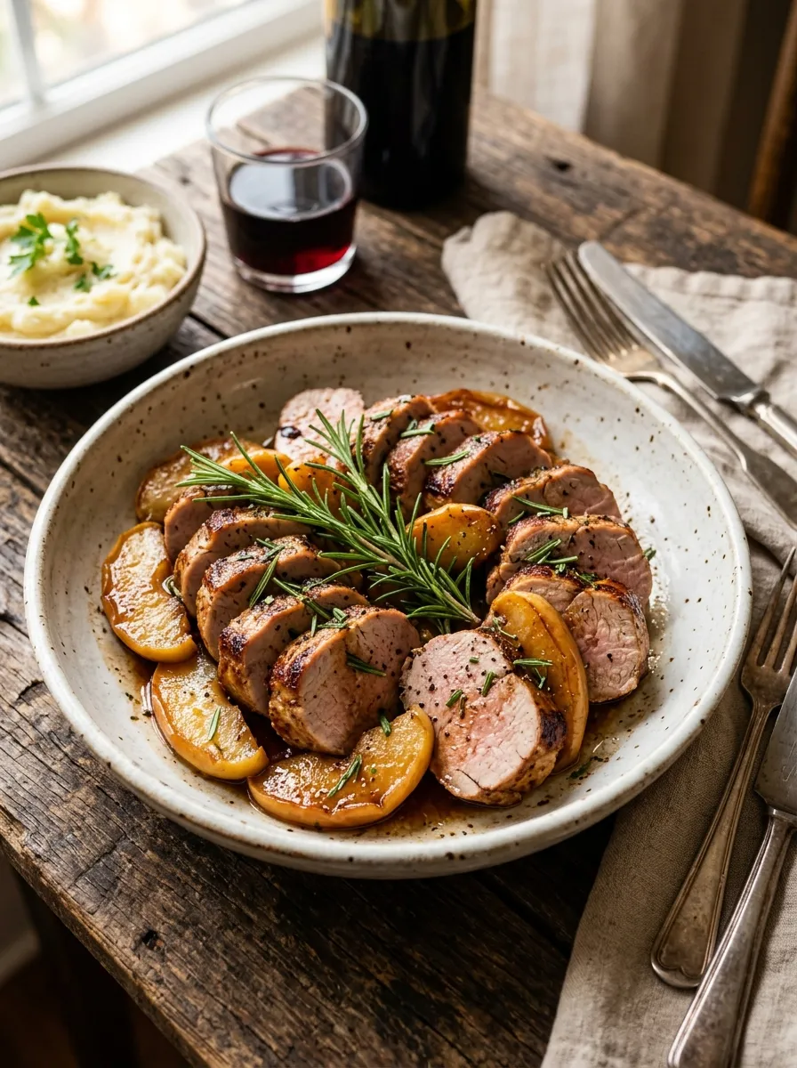 Pork Tenderloin with Apples