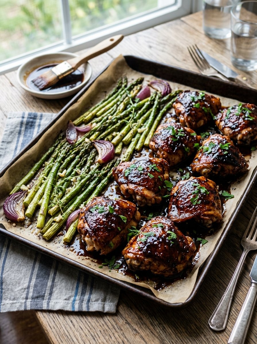 Sheet Pan Balsamic Chicken and Asparagus