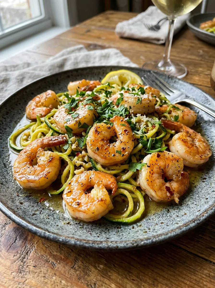 Shrimp Scampi with Zucchini Noodles