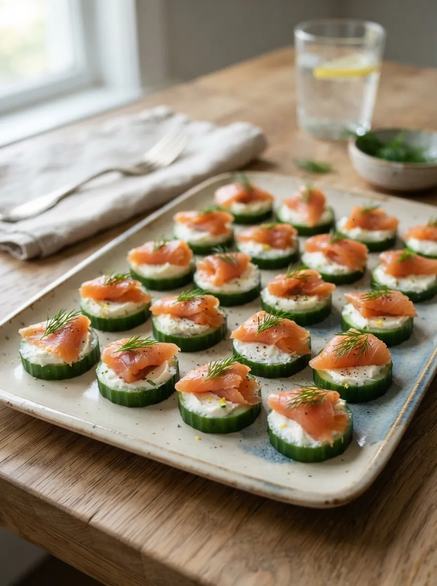 Smoked Salmon Cucumber Rounds